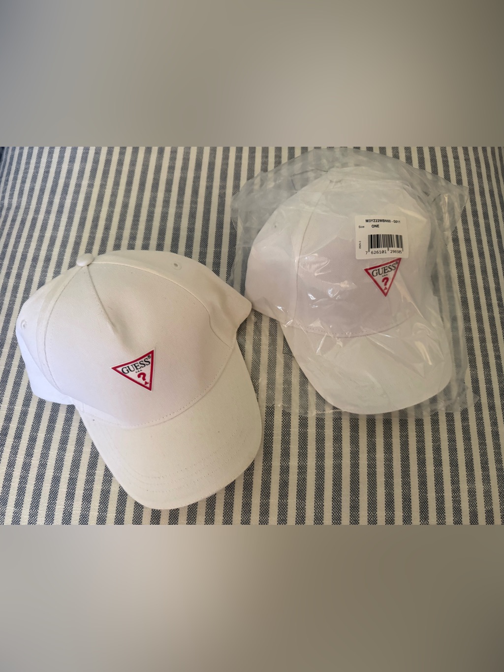 Guess White Logo Baseball Cap  One Baseball Cap